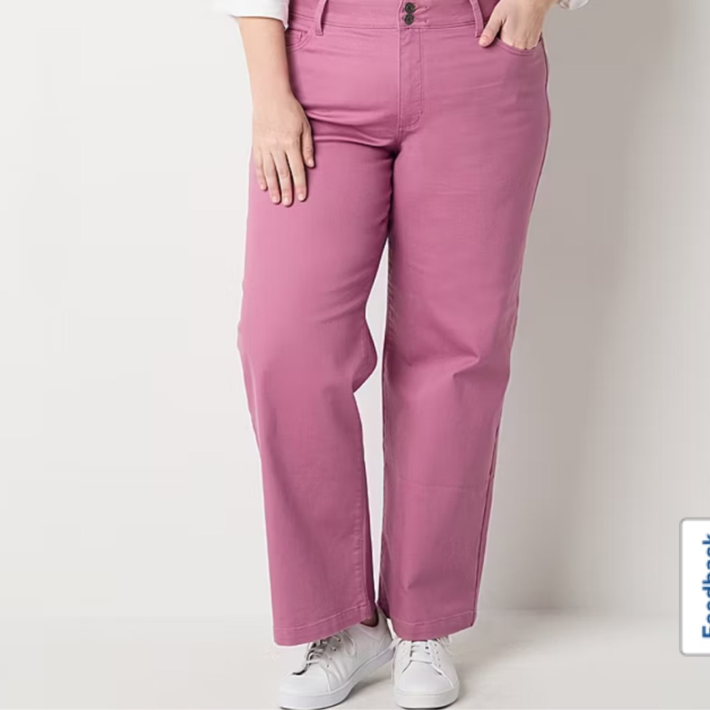 St. John's Bay Pink Wide Leg Pants